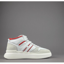 Hogan / Sa Sneakers High Top H580 Uomo Camoscio Pelle Bianco H Lunga Prezzo 460,00