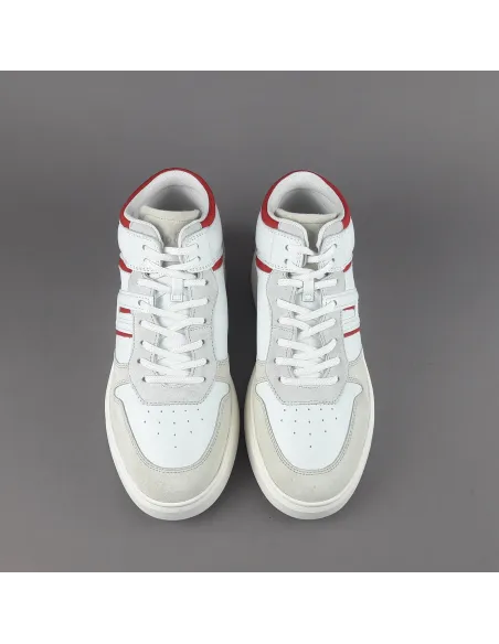 Hogan / Sa Sneakers High Top H580 Uomo Camoscio Pelle Bianco H Lunga Prezzo 460,00