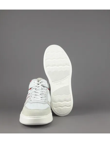 Hogan / Sa Sneakers High Top H580 Uomo Camoscio Pelle Bianco H Lunga Prezzo 460,00
