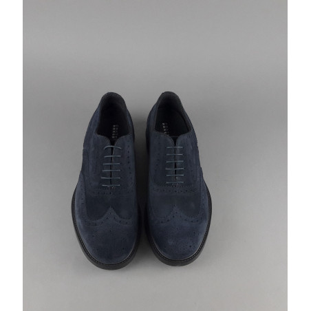 Fratelli Rossetti Francesina Wilson Uomo Camoscio Blu Scuro Fondo Gomma Prezzo 350,00