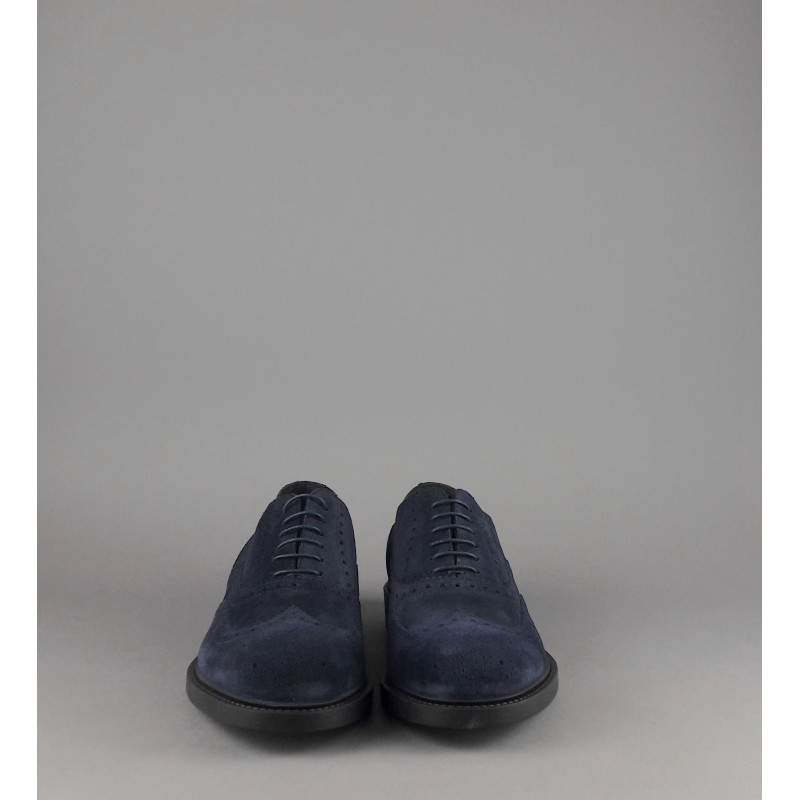 Fratelli Rossetti Francesina Wilson Uomo Camoscio Blu Scuro Fondo Gomma Prezzo 350,00