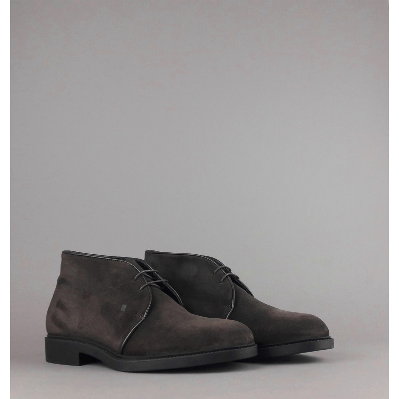 Fratelli Rossetti Polacchino Desert Boot Uomo Camoscio Marrone Scuro Fondo Gomma Prezzo 340,00