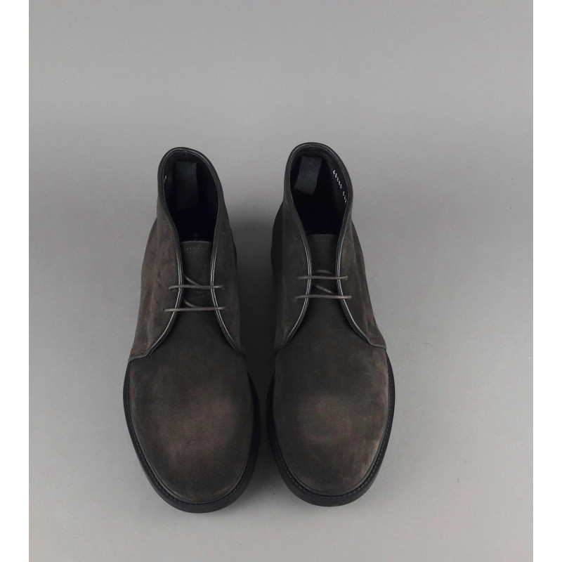 Fratelli Rossetti Polacchino Desert Boot Uomo Camoscio Marrone Scuro Fondo Gomma Prezzo 340,00