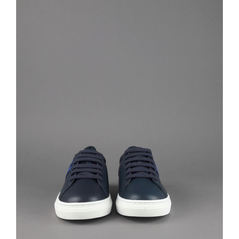 Hogan Sneakers J340 Junior Pelle Blu Scuro H Lunga Prezzo 180,00