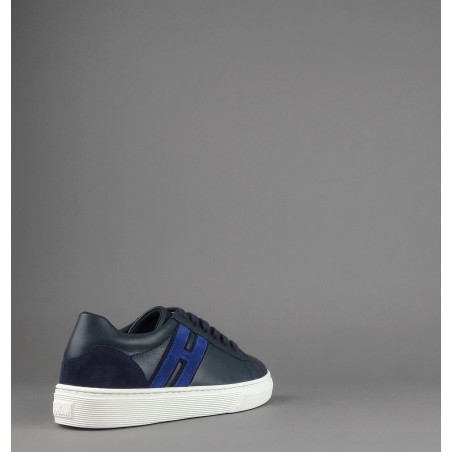 Hogan Sneakers J340 Junior Pelle Blu Scuro H Lunga Prezzo 180,00