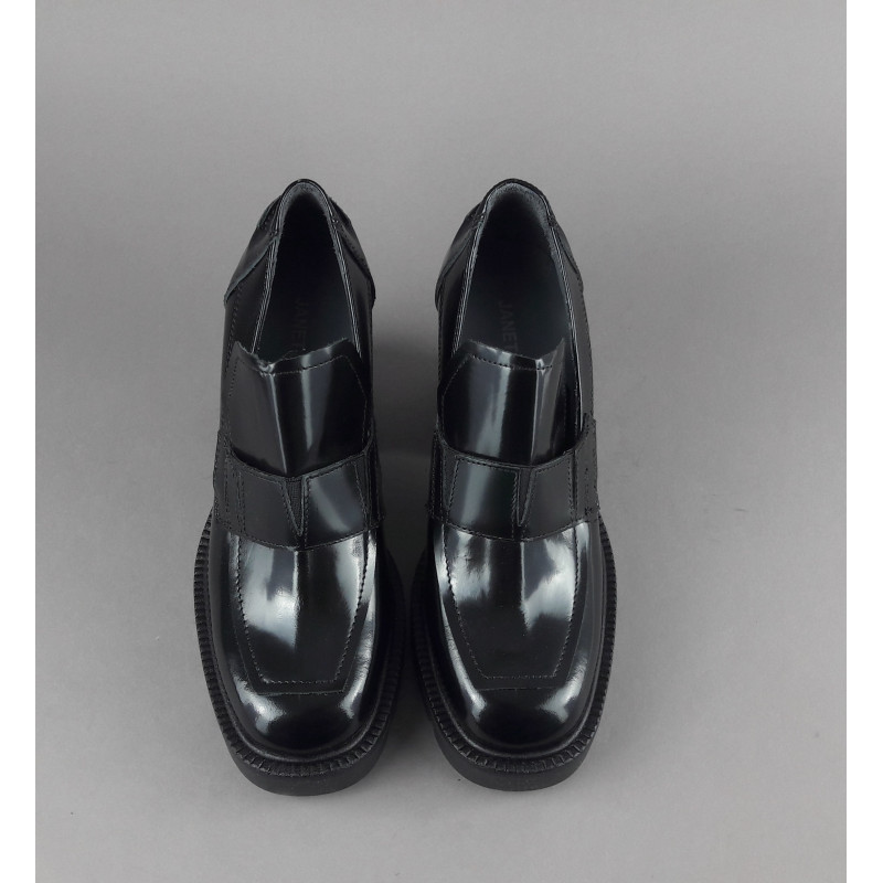 Janet & Janet / Mocassino Alto Donna Elettra Pelle Spazzolata Nero Prezzo 200,00