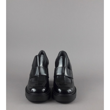 Janet & Janet / Mocassino Alto Donna Elettra Pelle Spazzolata Nero Prezzo 200,00