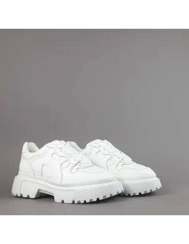 Hogan / Sneakers Donna H629 Pelle Bianco H Onda Prezzo 460,00
