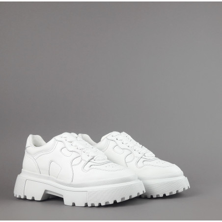 Hogan / Sneakers Donna H629 Pelle Bianco H Onda Prezzo 460,00
