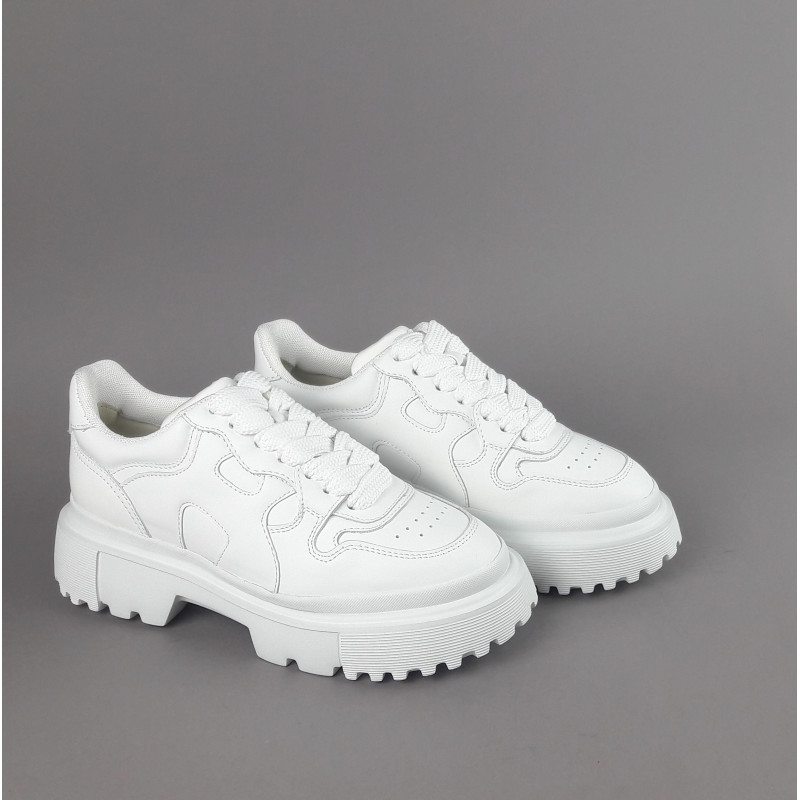 Hogan / Sneakers Donna H629 Pelle Bianco H Onda Prezzo 460,00