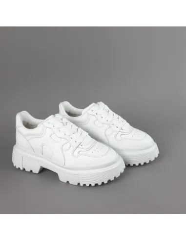 Hogan / Sneakers Donna H629 Pelle Bianco H Onda Prezzo 460,00