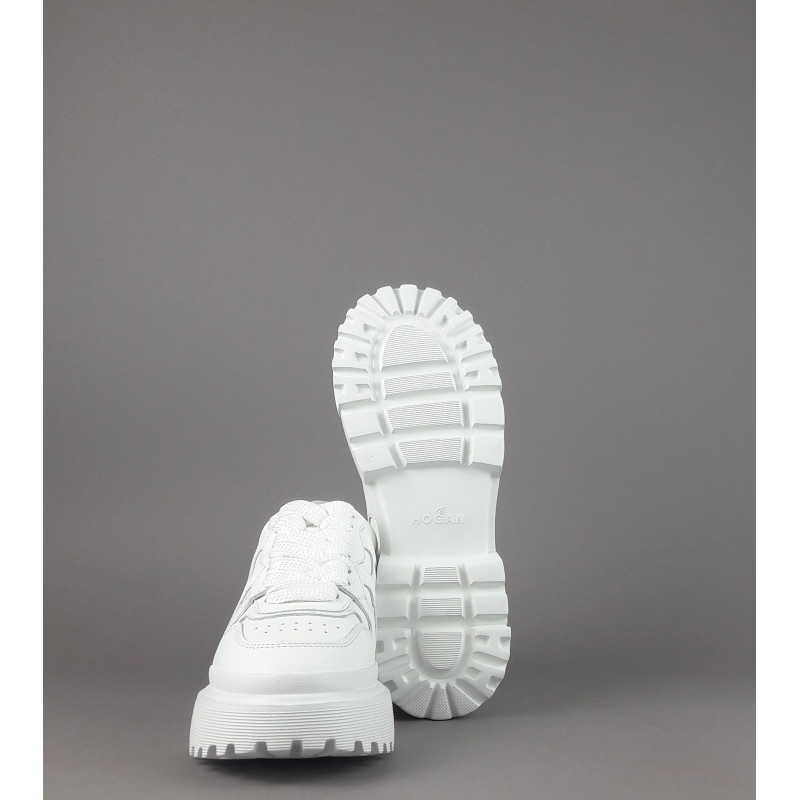 Hogan / Sneakers Donna H629 Pelle Bianco H Onda Prezzo 460,00