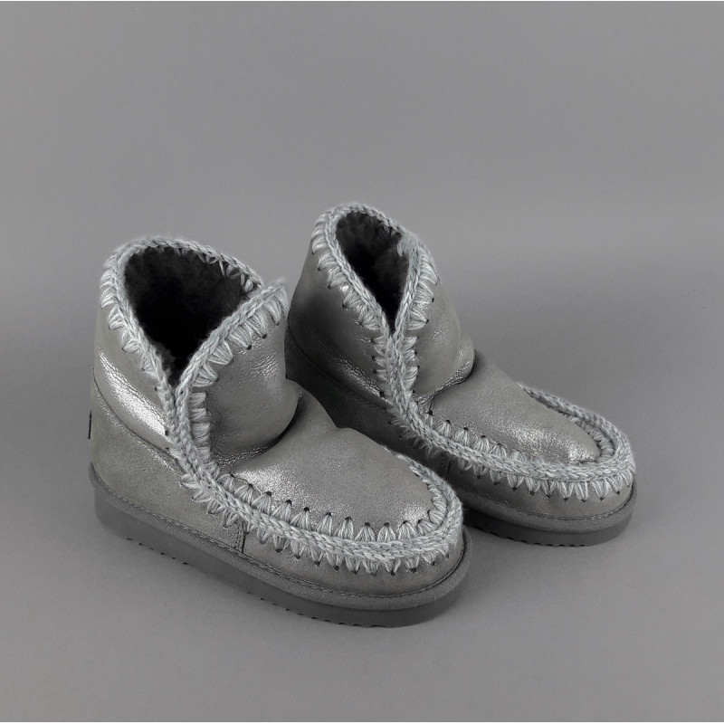 Mou Eskimo 18 Donna Montone Double-Face Grigio Effetto Microlitter Prezzo 270,00