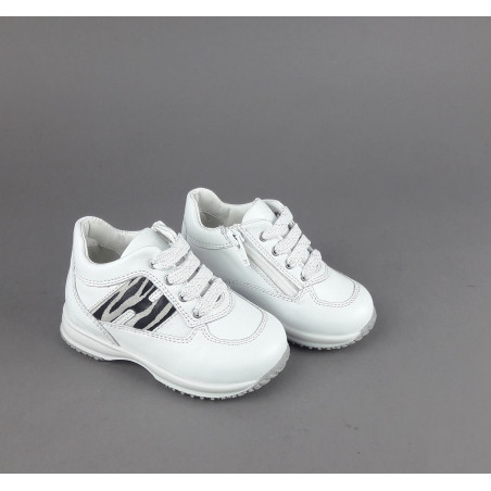 Hogan " Interactive Junior Baby Pelle Bianco H Camoscio Zebra Prezzo 160,00