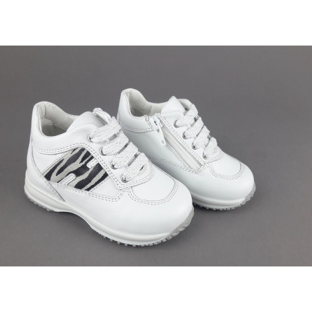Hogan " Interactive Junior Baby Pelle Bianco H Camoscio Zebra Prezzo 160,00