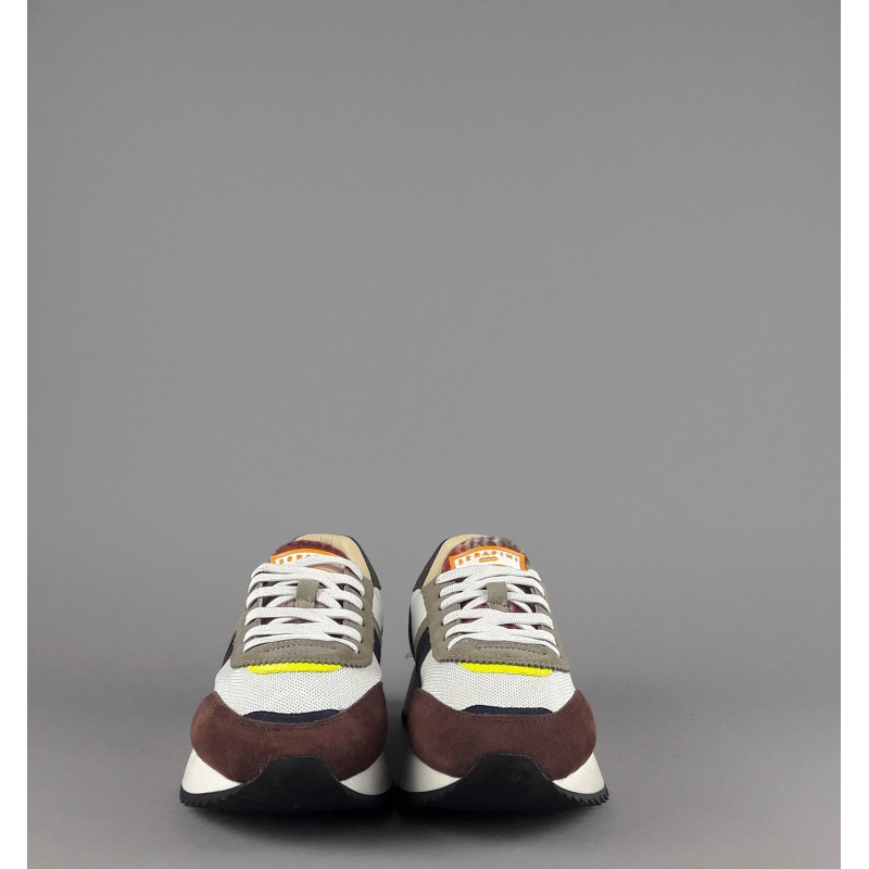 Serafini / Sa Sneakers Torino Uomo Camoscio Tela Marrone Spoiler Pelle Prezzo 190,00