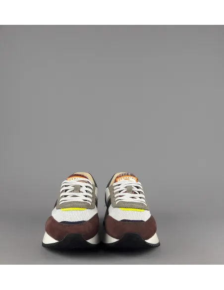 Serafini Sneakers Torino Uomo Camoscio Tela Marrone Spoiler Pelle Prezzo 190,00