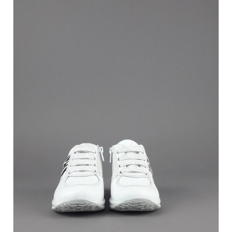 Hogan " Interactive Junior Baby Pelle Bianco H Camoscio Zebra Prezzo 160,00