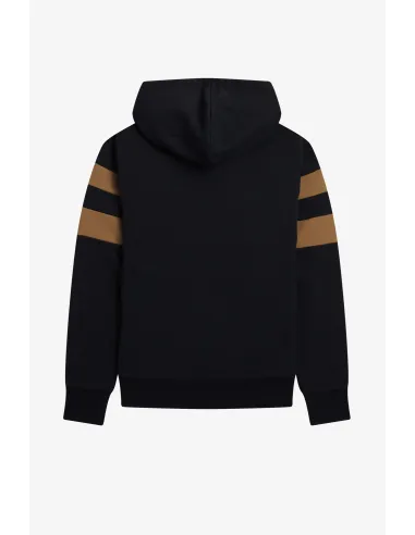 Fred Perry Felpa Con Cappuccio Ricamo Logo Uomo Cotone Nero Prezzo 190,00