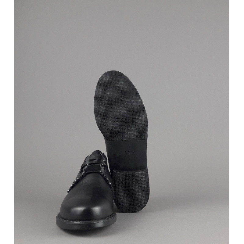 Frau / Scarpa Stringata Donna Pelle Liscia Nero Prezzo 130,00