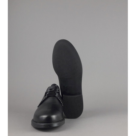 Frau / Scarpa Stringata Donna Pelle Liscia Nero Prezzo 130,00