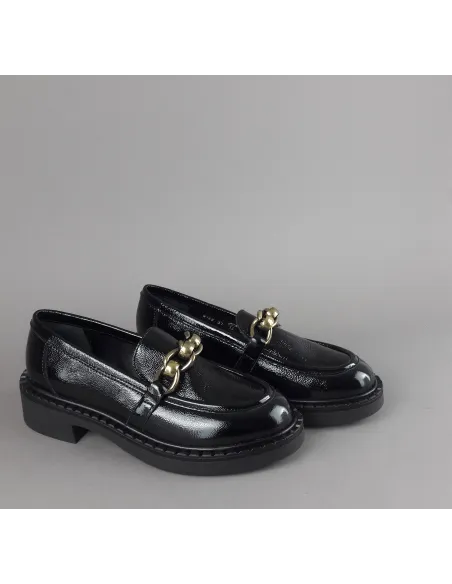 Frau Mocassino Donna Pelle Vernice Nero Prezzo 140,00