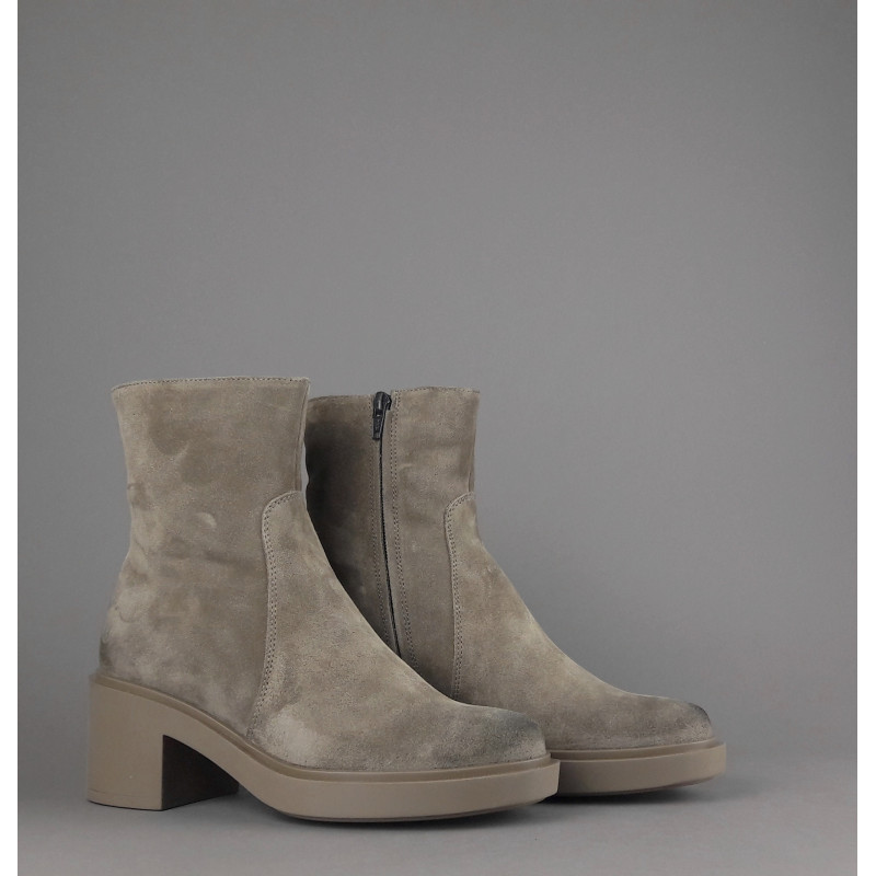 Frau Tronchetto Donna Camoscio Talpa Zip Laterale Prezzo 140,00