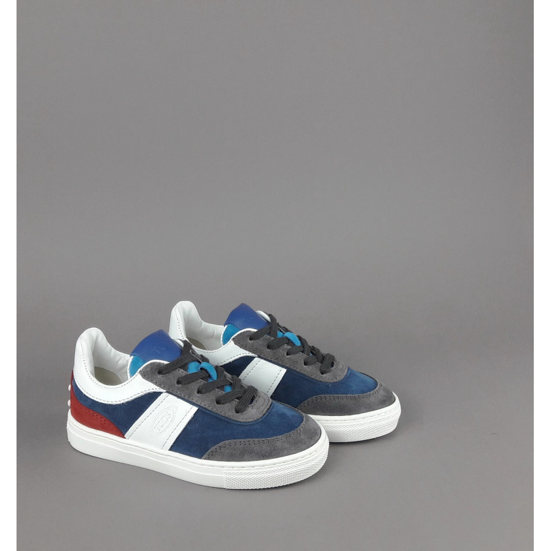 Tod's Sneakers Junior 06J Camoscio Blu/Grigio Fascia Logata Prezzo 240,00