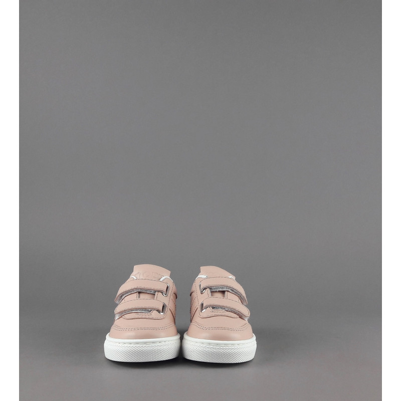 Tod's Sneakers Junior Baby 06J Pelle Rosa Polvere Fascia Logata Velcro Prezzo 250,00