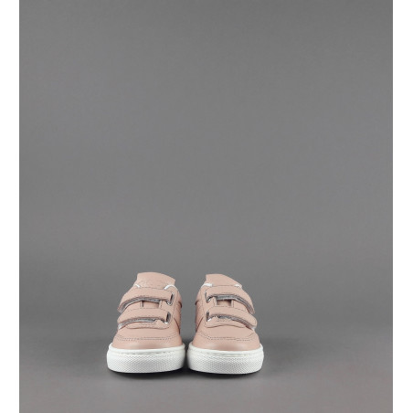 Tod's Sneakers Junior Baby 06J Pelle Rosa Polvere Fascia Logata Velcro Prezzo 250,00
