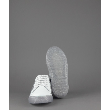 Hogan " Sneakers J582 Junior Pelle Bianco H Onda Glitter Prezzo 180,00