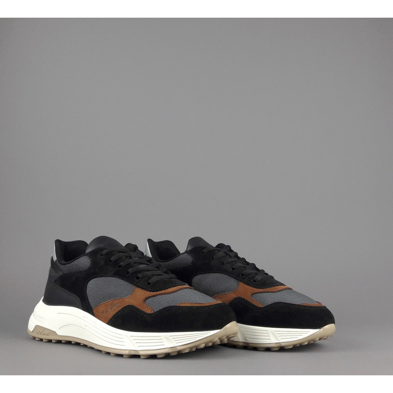 Hogan / Sa Hyperlight Uomo Camoscio Tela Nero Logo Lettering Pezzo 320,00