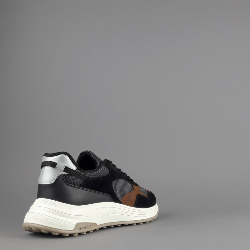 Hogan / Sa Hyperlight Uomo Camoscio Tela Nero Logo Lettering Pezzo 320,00