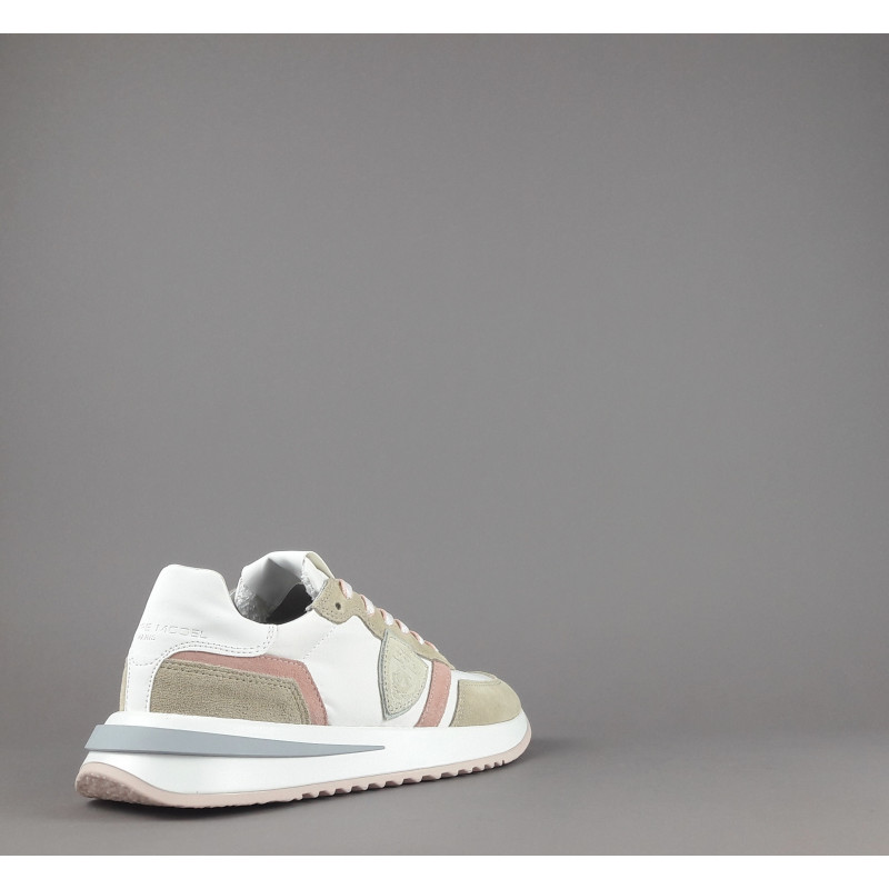 Philippe Model _ Sneakers Donna Mondial Camoscio Tela Beige Rosa Prezzo 280,00