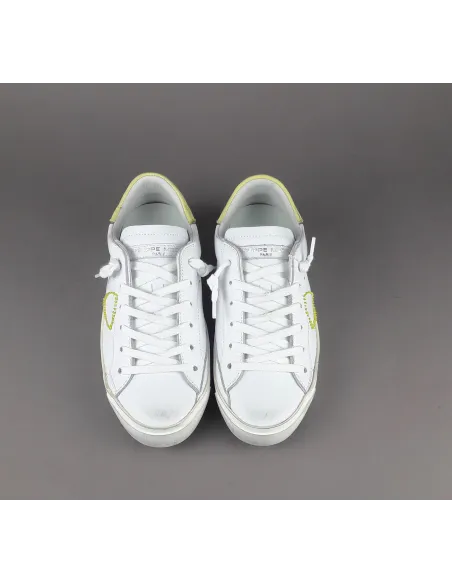 Philippe Model _ Sa Sneakers Donna Paris x Pelle Bianco Vintage Spoiler Giallo Prezzo 320,00