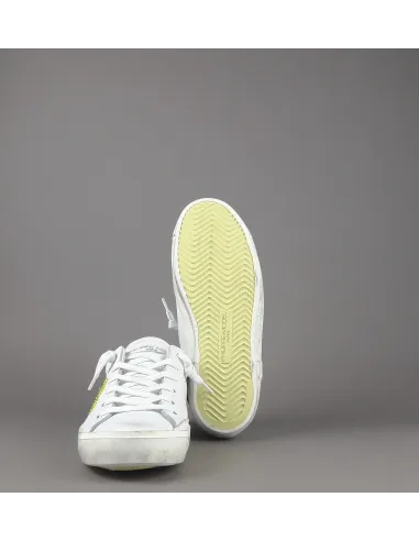 Philippe Model _ Sa Sneakers Donna Paris x Pelle Bianco Vintage Spoiler Giallo Prezzo 320,00