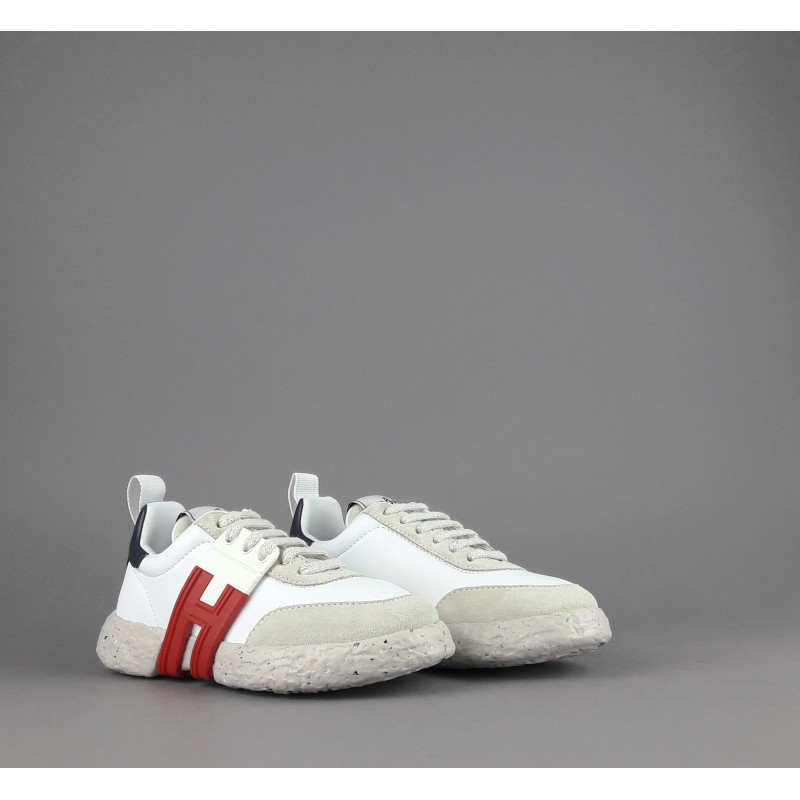 Hogan _ Sa Sneaker Hogan-3R Junior Pelle Camoscio Bianco H Rossa Prezzo 250,00