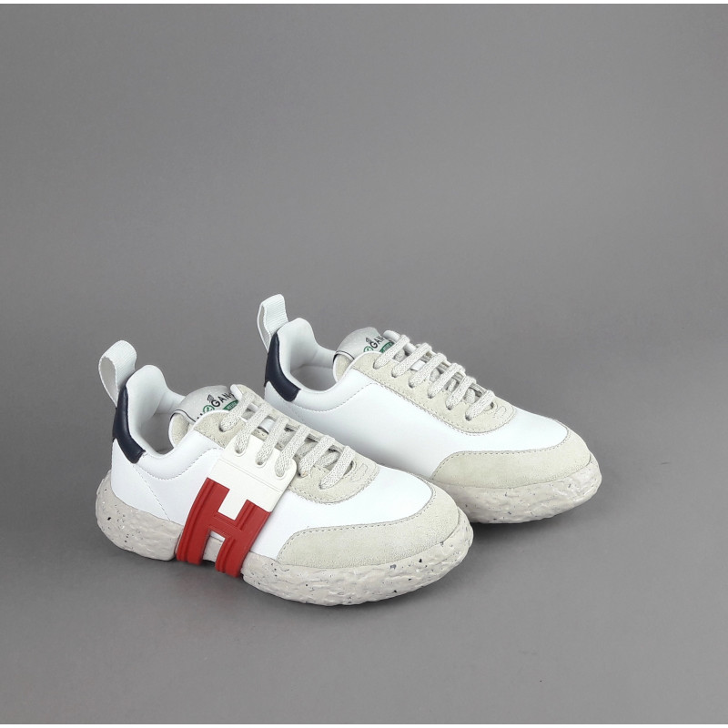 Hogan _ Sa Sneaker Hogan-3R Junior Pelle Camoscio Bianco H Rossa Prezzo 250,00