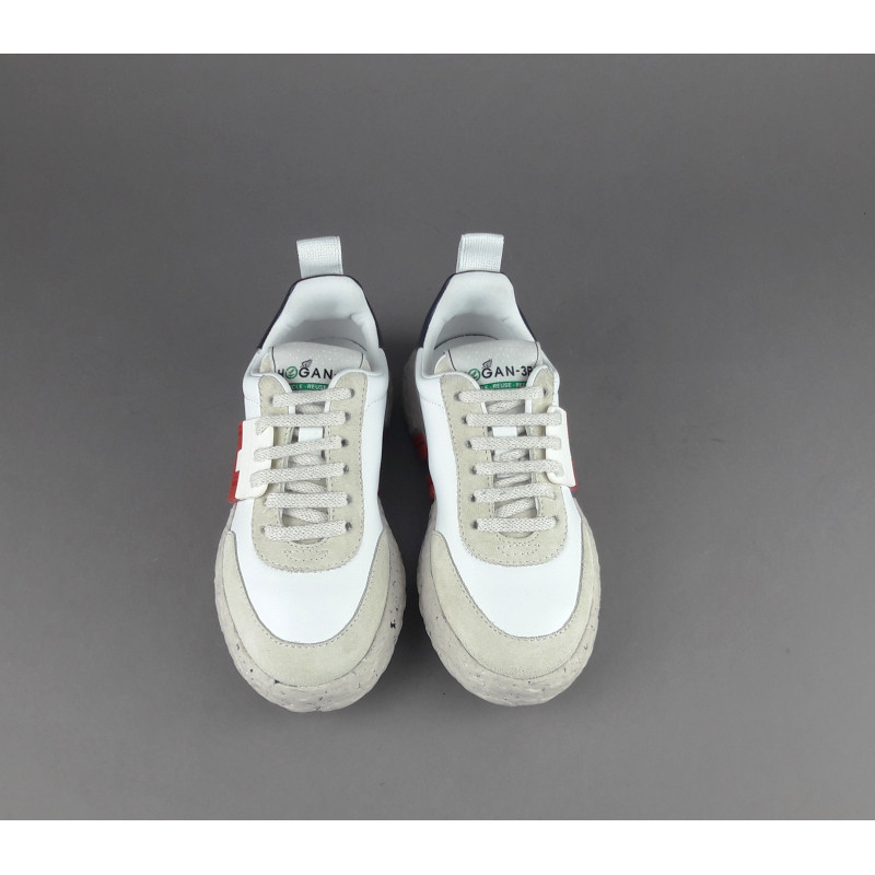 Hogan _ Sa Sneaker Hogan-3R Junior Pelle Camoscio Bianco H Rossa Prezzo 250,00