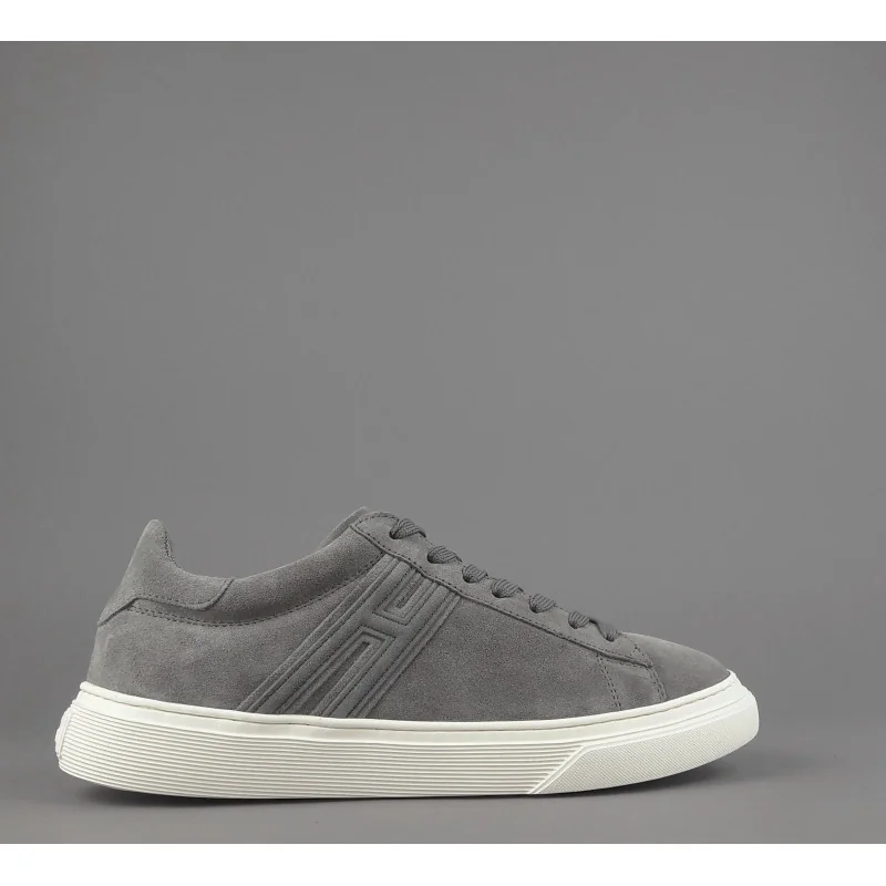 Hogan Sneakers H365 Uomo Camoscio Grigio H Canaletto Prezzo 290,00