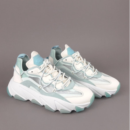 ASH Sneakers Donna Extra Bis Camoscio Tela Bianco Verde Prezzo 240,00