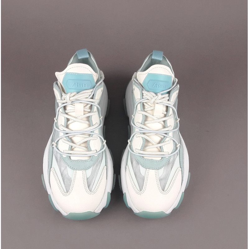 ASH Sneakers Donna Extra Bis Camoscio Tela Bianco Verde Prezzo 240,00