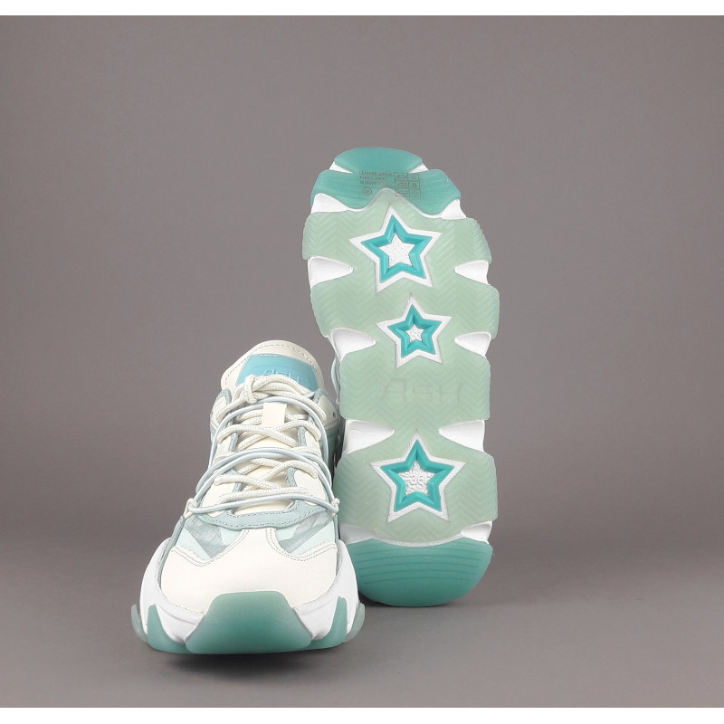 ASH Sneakers Donna Extra Bis Camoscio Tela Bianco Verde Prezzo 240,00
