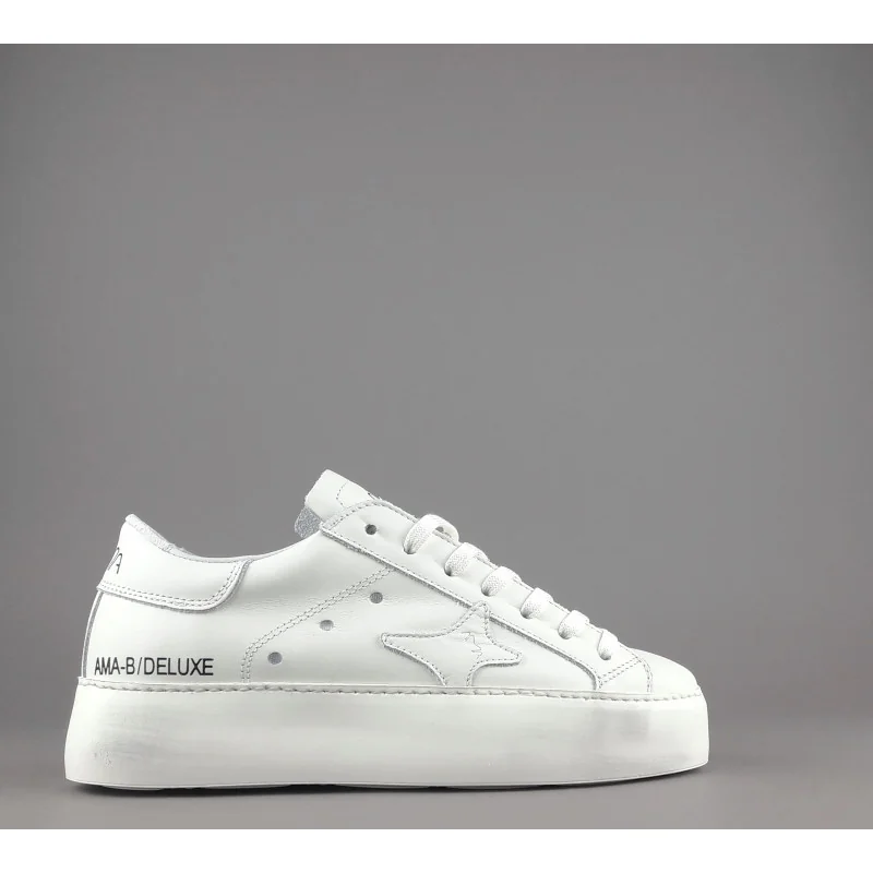 Ama Brand Sneakers Donna Snk Pelle Bianco Prezzo 195,00