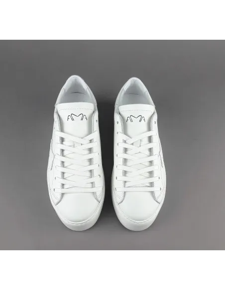 Ama Brand Sneakers Donna Snk Pelle Bianco Prezzo 195,00