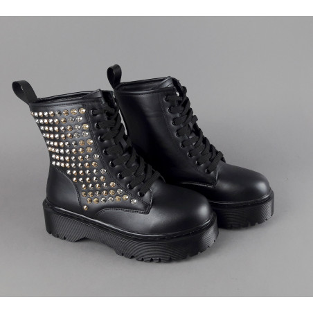 Gio Cellini " Anfibio Donna Eco PU Nero Borchie Laterali Prezzo 130,00