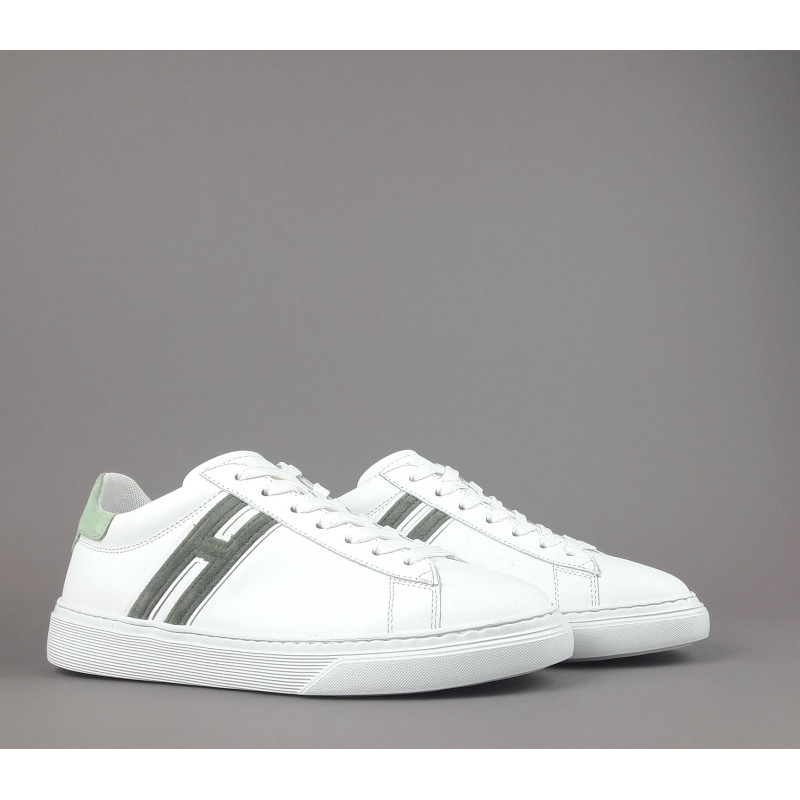 Hogan Sneakers H365 Uomo Pelle Bianco H Canaletto Prezzo 320 00