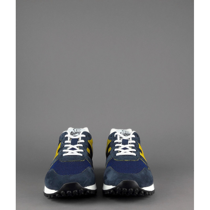 Hogan " Sneakers H383 Uomo Camoscio Tela Blu Scuro H Giallo Pezzo 320,00