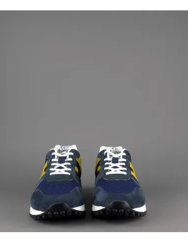 Hogan " Sneakers H383 Uomo Camoscio Tela Blu Scuro H Giallo Pezzo 320,00