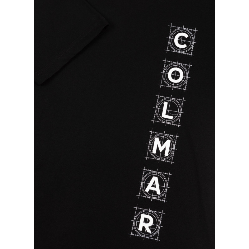 Colmar _ Sa T-Shirt Uomo Logo In Rilievo Cotone Nero Prezzo 60,00